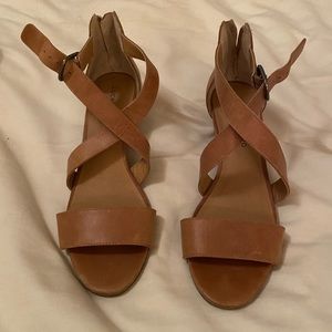 Camel Wedges with straps.